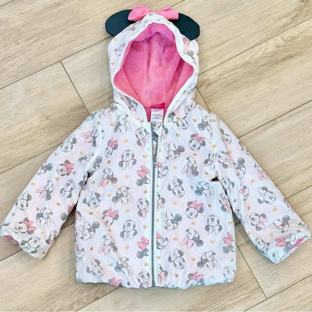 Disney Minnie Mouse Fleece Lined Coat with Mouse Ears